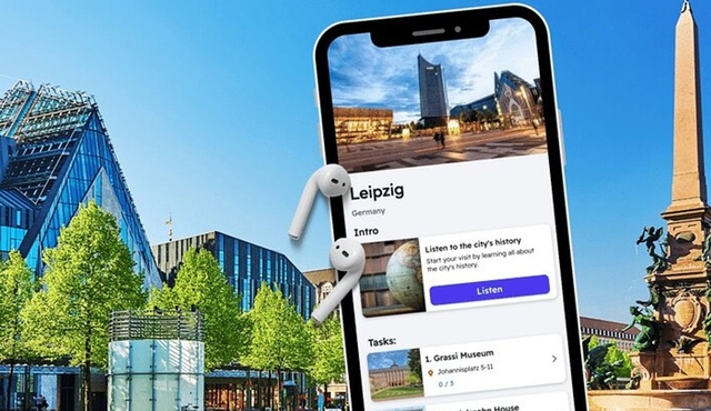 Leipzig English Self-Guided Audio Tour with Quizzes on your Phone
