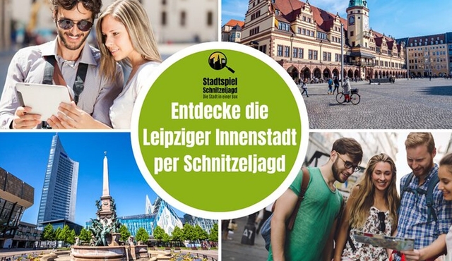 City game scavenger hunt Leipzig city center — independent city tour