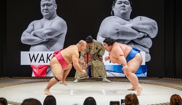 Sumo show in Osaka Namba: THE SUMO HALL HIRAKUZA OSAKA