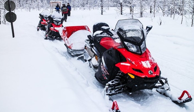 Northern Lights Snowmobile Sleigh Ride from Kemi — Tornio