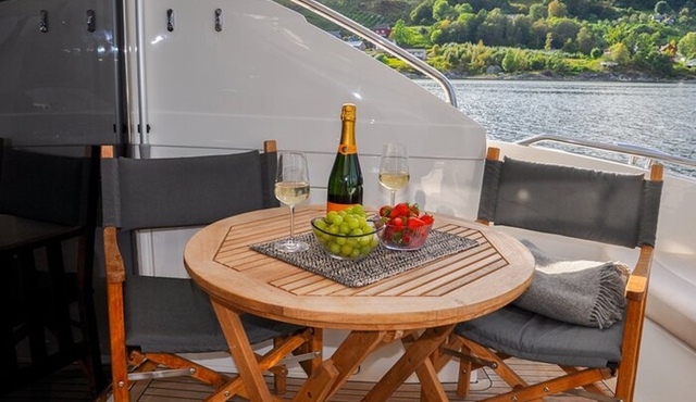 Bergen to Hardangerfjord VIP car + private yacht Fjord cruise