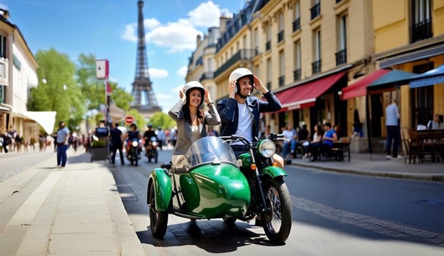 Vintage Side‐car Tour and Crepe tasting near the Eiffel Tower