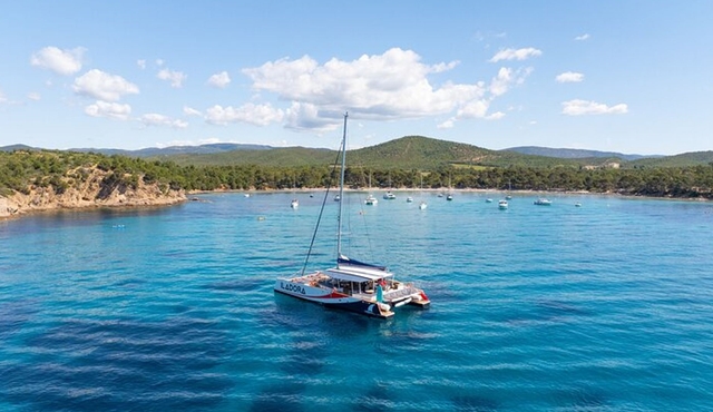 Morning Relaxation in Maxi Catamaran Bregançon Hyères