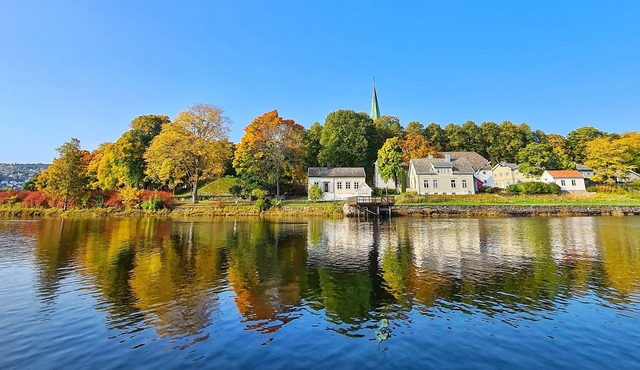 Autumn Colors Along the Waterways of Trondheim