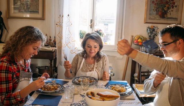 Private lunch or dinner with an Italian family with cooking demo and wines included in Trieste