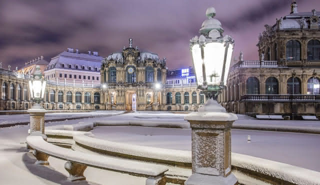 Winterdromen in het Dresdner Zwinger Paleis