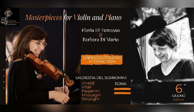 Festival Capriccio Italiano: 'Obras‐primas para violino e piano'