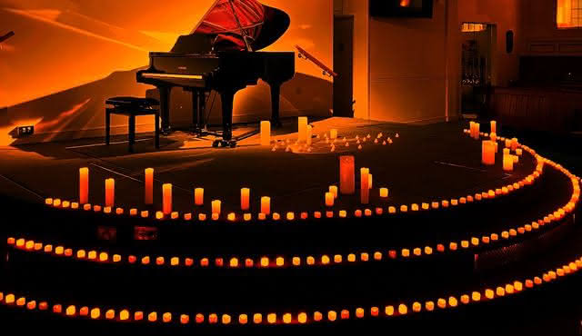 Mozart en Moonlight Sonata bij kaarslicht: Bloomsbury Centrale Baptistenkerk
