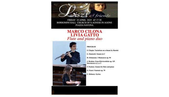 Marco Cilona and Livia Gatto — Flute and piano duo