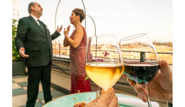 Trastevere Rooftop Opera and Aperitif with Dinner